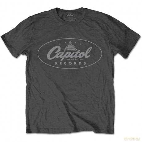 Capitol Records: Unisex T-Shirt: Logo (Charcoal Grey) (Medium)
