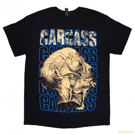 Carcass: Unisex T-Shirt: Necro Head (Black) (Back Print) (Large)