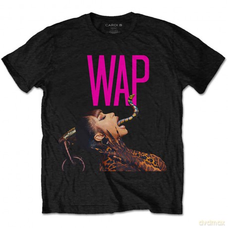 Cardi B: Unisex T-Shirt: Dripping Snake (Black) (Medium)