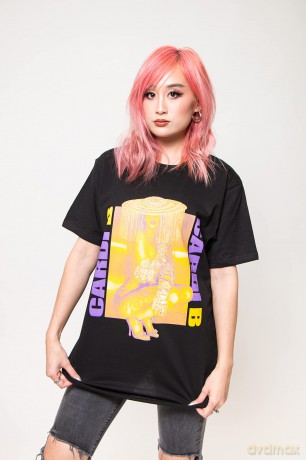 Cardi B: Unisex T-Shirt: Squat (Black) (Medium)
