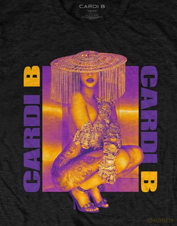 Cardi B: Unisex T-Shirt: Squat (Black) (Medium)