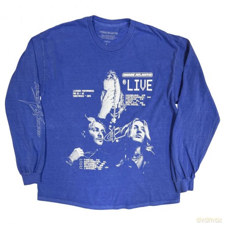 Chase Atlantic: Unisex Long Sleeve T-Shirt: Live European Tour '25 (Blue) (Ex-Tour) (X-Large)