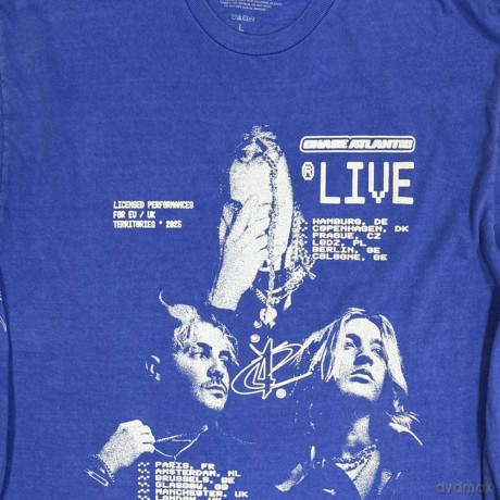 Chase Atlantic: Unisex Long Sleeve T-Shirt: Live European Tour '25 (Blue) (Ex-Tour) (X-Large)