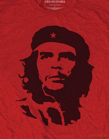 Che Guevara: Unisex T-Shirt: Black on Red (Red) (Medium)