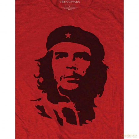 Che Guevara: Unisex T-Shirt: Black on Red (Red) (X-Small)
