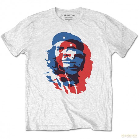 Che Guevara: Unisex T-Shirt: Blue and Red (White) (Medium)