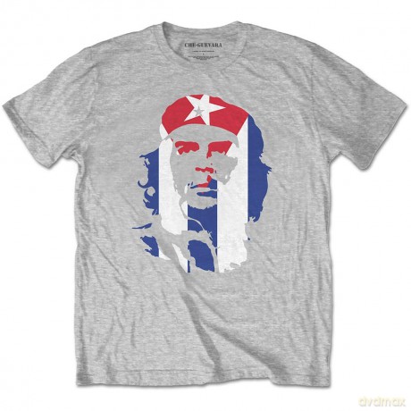Che Guevara: Unisex T-Shirt: Star and Stripes (Grey) (Large)