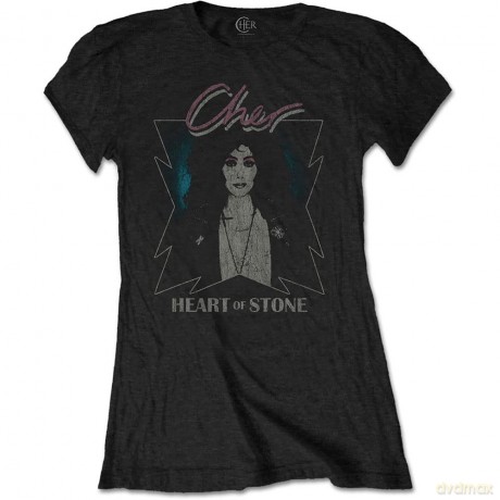 Cher: Ladies T-Shirt: Heart of Stone (Black) (XXXX-Large)