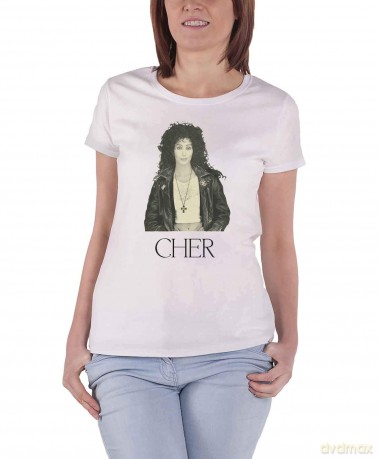 Cher: Ladies Tee: Leather Jacket (Medium)