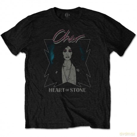 Cher: Unisex T-Shirt: Heart of Stone (Black) (Large)