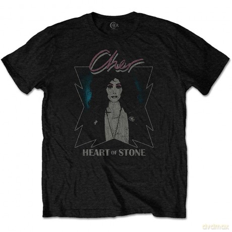 Cher: Unisex T-Shirt: Heart of Stone (Black) (Medium)