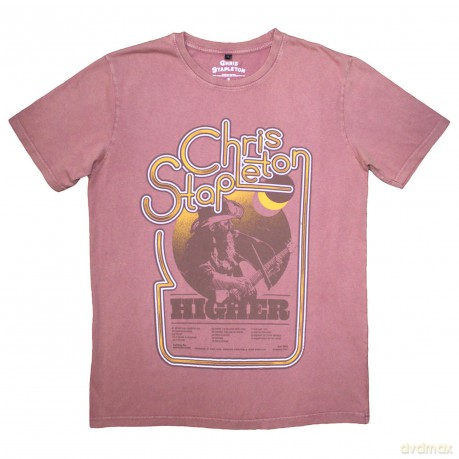 Chris Stapleton: Unisex Stone Wash T-Shirt: Higher (Kashmir Red) (Large)