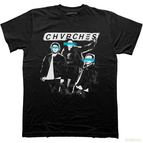 Chvrches: Unisex T-Shirt: Cut Photo (Black) (Medium)
