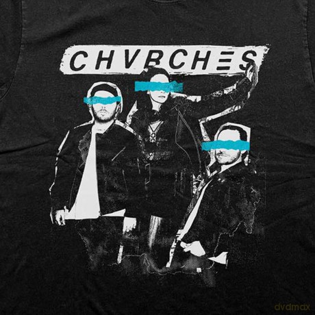 Chvrches: Unisex T-Shirt: Cut Photo (Black) (Medium)