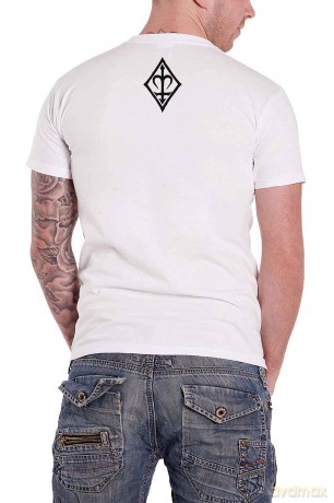 Cradle Of Filth: Unisex T-Shirt: Dani Make Up (White) (Back Print) (Small)