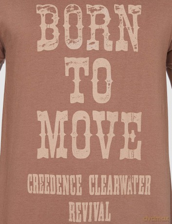 Creedence Clearwater Revival: Unisex T-Shirt: Born To Move (Chestnut Brown) (Medium)