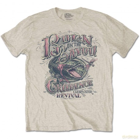 Creedence Clearwater Revival: Unisex T-Shirt: Born on the Bayou (Sand) (X-Large)
