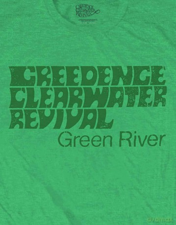 Creedence Clearwater Revival: Unisex T-Shirt: Green River (Irish Green) (Medium)