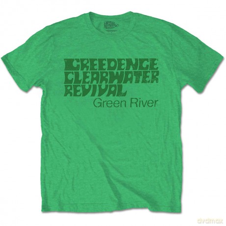 Creedence Clearwater Revival: Unisex T-Shirt: Green River (Irish Green) (Small)