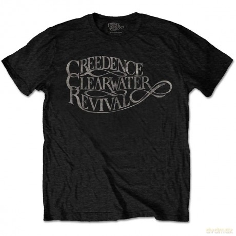 Creedence Clearwater Revival: Unisex T-Shirt: Vintage Logo (Black) (Small)