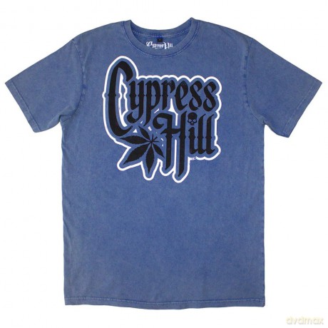 Cypress Hill: Unisex Stone Wash T-Shirt: Logo (Denim Blue) (Small)
