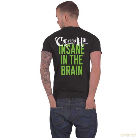 Cypress Hill: Unisex T-Shirt: Insane In The Brain (Black) (Back Print) (Small)