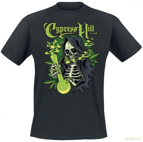 Cypress Hill: Unisex T-Shirt: Skull Bong (Black) (Small)