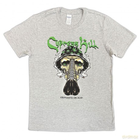 Cypress Hill: Unisex T-Shirt: Skull Bucket (Grey) (Small)