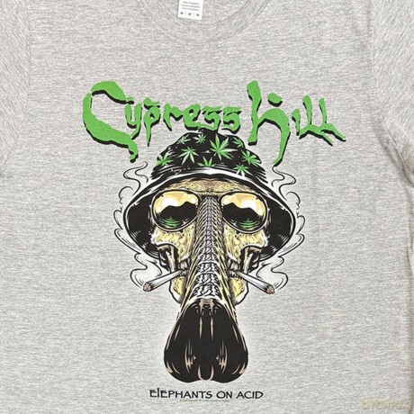 Cypress Hill: Unisex T-Shirt: Skull Bucket (Grey) (Small)