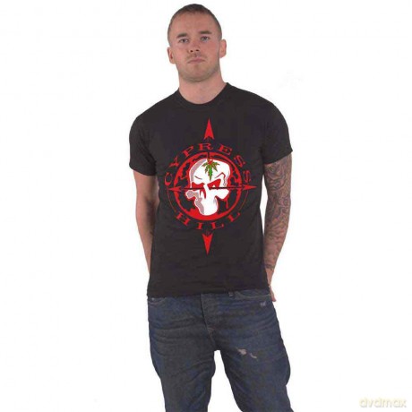 Cypress Hill: Unisex T-Shirt: Skull Compass (Black) (Large)