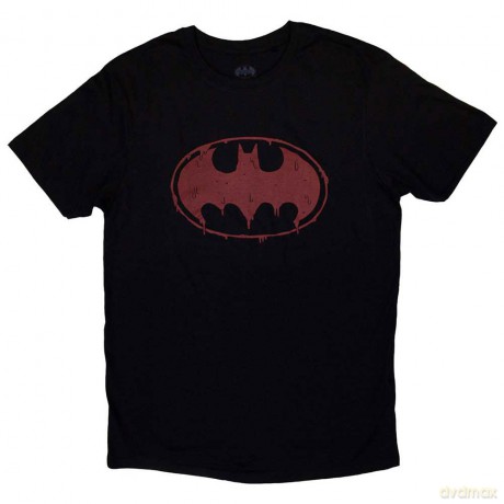 Dc Comics: DC Comics Unisex T-Shirt: Batman - Red Slime (Black) (X-Large)