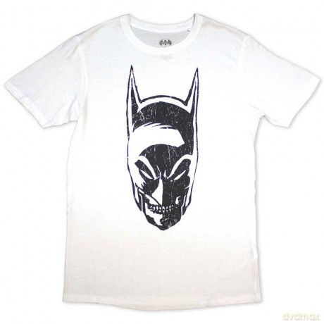 Dc Comics: DC Comics Unisex T-Shirt: Batman - Snarl (White) (Small)