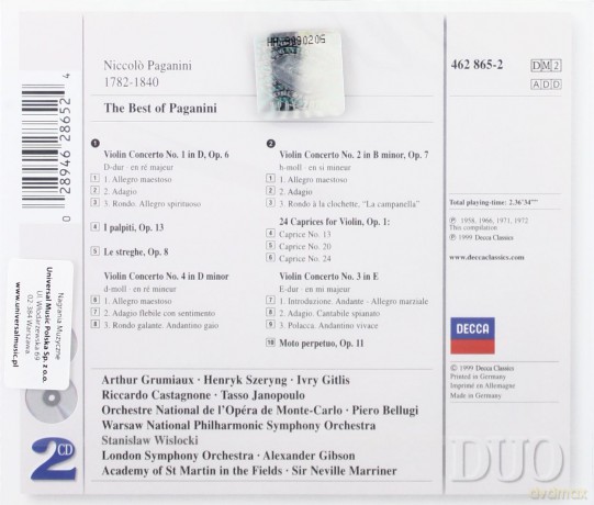 Various: The Best Of Paganini [2CD]