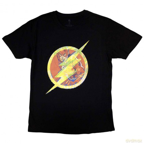 Dc Comics: DC Comics Unisex T-Shirt: The Flash - Logo (Black) (Small)