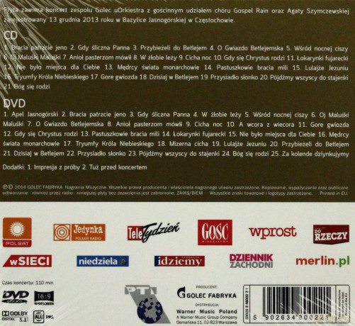 Golec Uorkiestra: Koncert Kolęd I Pastorałek W Bazylice Jasnogórskiej [CD]+[DVD]