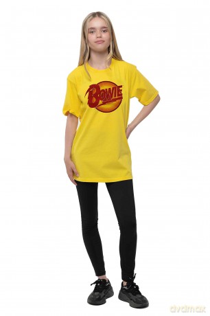 David Bowie: Kids T-Shirt: Diamond Dogs Logo (Yellow) (3-4 Years)