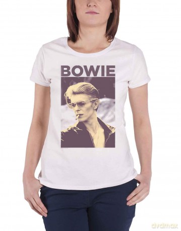 David Bowie: Ladies Retail Pack T-Shirt: Smoking (White) (XX-Large)