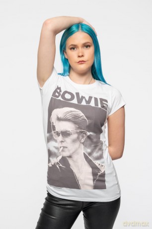 David Bowie: Ladies Retail Pack T-Shirt: Smoking (White) (XX-Large)