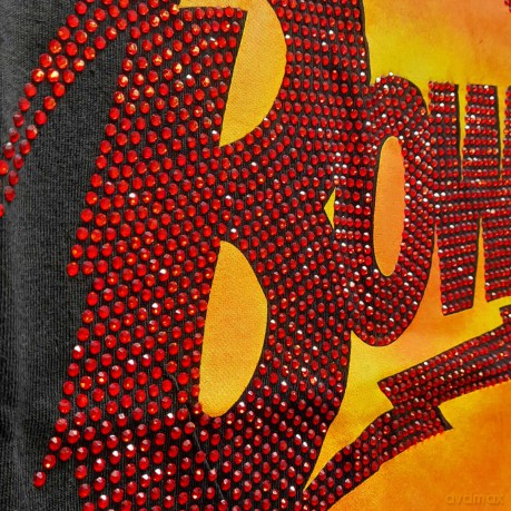 David Bowie: Ladies T-Shirt: Diamond Dogs Logo (Black) (Embellished) (Medium)