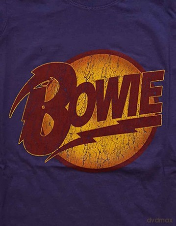 David Bowie: Ladies T-Shirt: Vintage Diamond Dogs Logo (Purple) (Medium)
