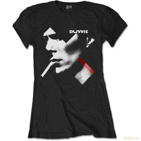 David Bowie: Ladies Tee: X Smoke Red Lady (Large)
