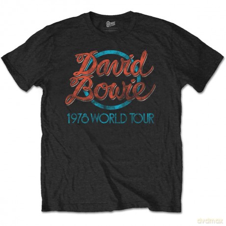 David Bowie: Men's Tee: 1978 World Tour (X-Large)