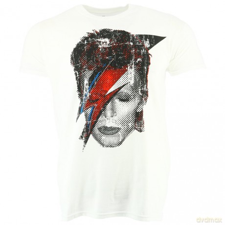 David Bowie: Men's Tee: Halftone Flash Face (Large)