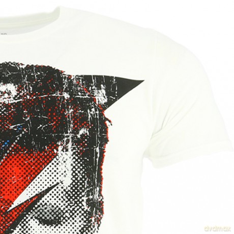 David Bowie: Men's Tee: Halftone Flash Face (Large)