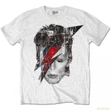 David Bowie: Men's Tee: Halftone Flash Face (XX-Large)