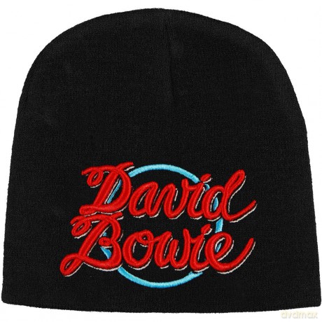 David Bowie: Mens Beanie Hat: 1978 World Tour Logo