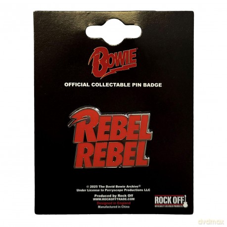 David Bowie: Pin Badge: Rebel Rebel