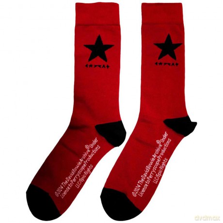 David Bowie: Unisex Ankle Socks: Blackstar (Red) (UK Size 6 - 11)