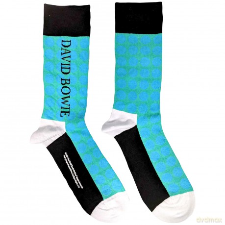 David Bowie: Unisex Ankle Socks: Circles Pattern (Blue) (UK Size 7 - 11)