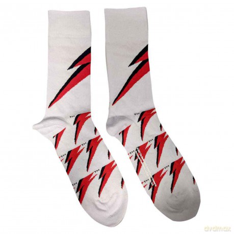 David Bowie: Unisex Ankle Socks: Flash (White) (UK Size 4 - 7)